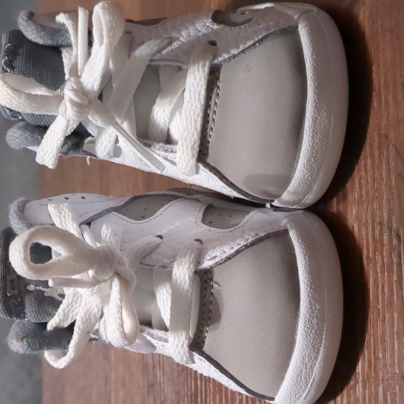 Nike Other - Jordan retro infant shoes size 2c grey n white retro